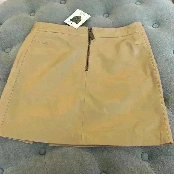 NEW LITA 100% Lamb Leather Skirt ~ Iced Coffee ~ size 6 ~ GORGEOUS! - Picture 5 of 7